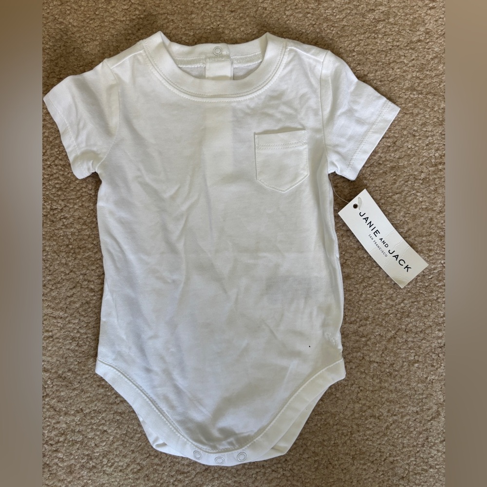 Janie and Jack Classic White Infant Bodysuit